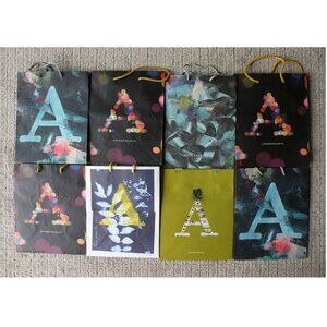 8 Anthropologie Holiday Seasonal Paper Shopping Bag Excellent Condition